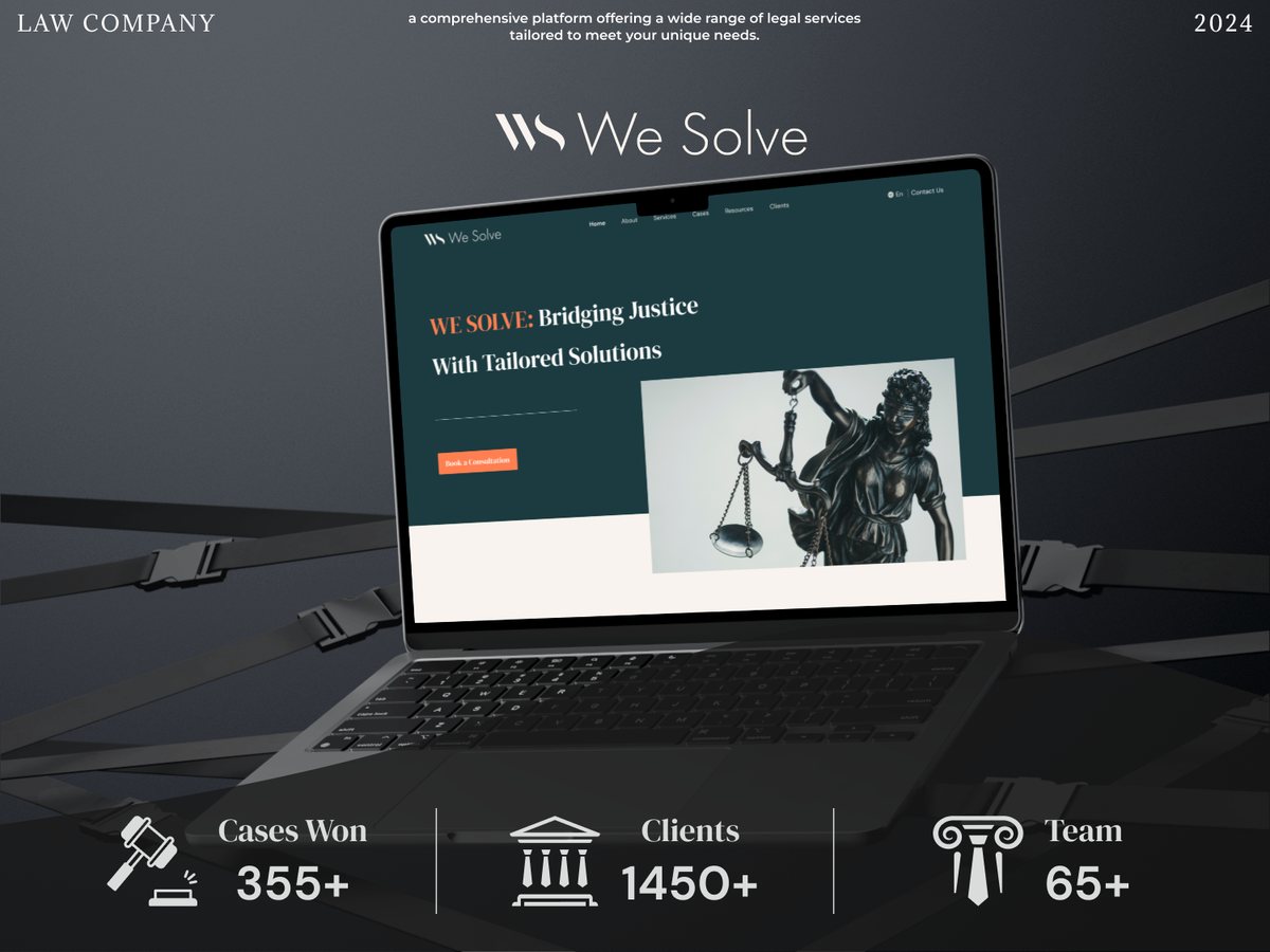 We Solve law firm homepage